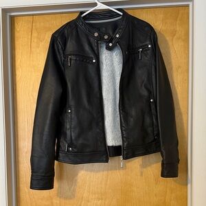 Women's Black Faux Leather Jacket